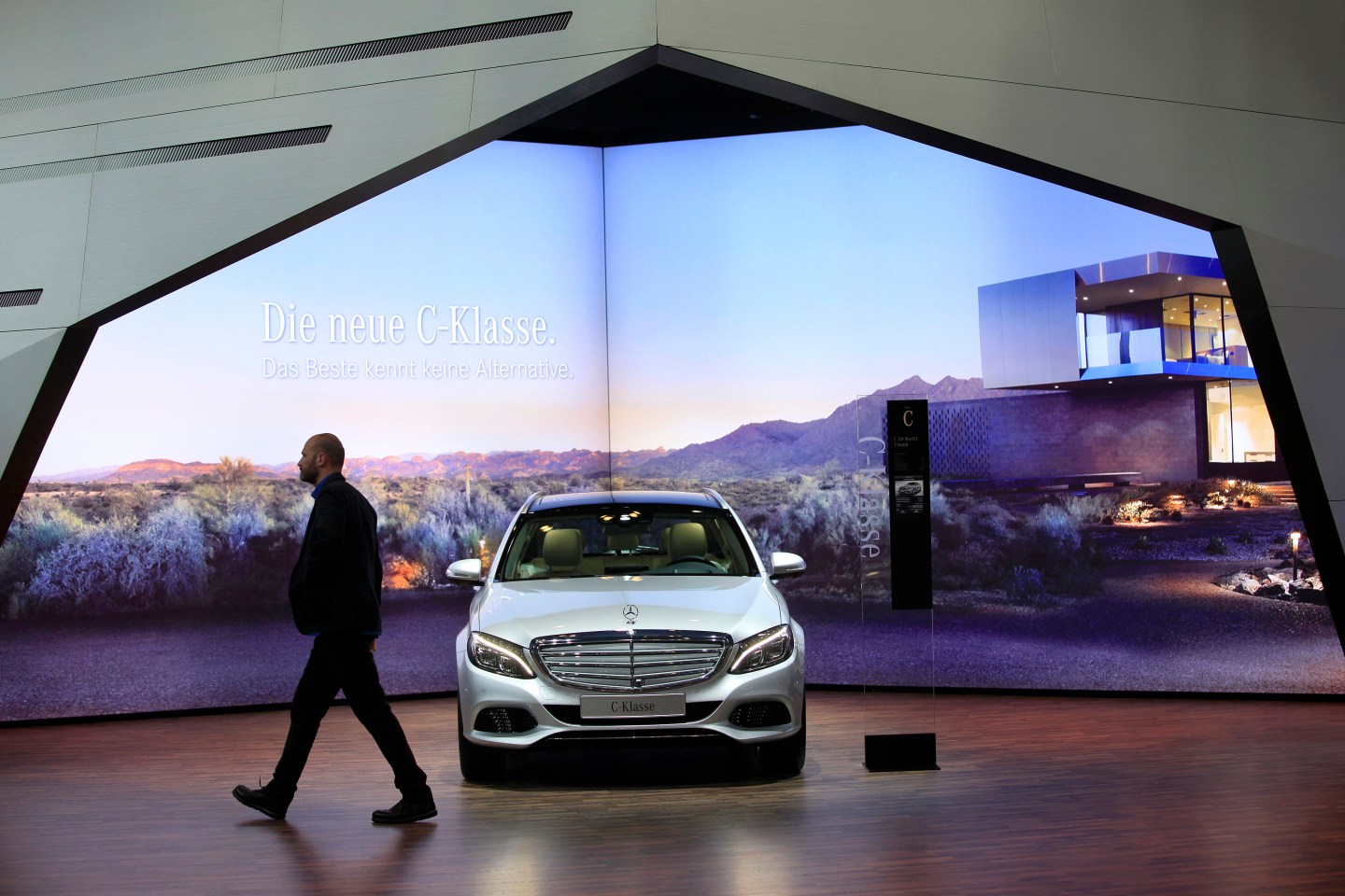 Automobiles On Display At The Auto Mobil International Show