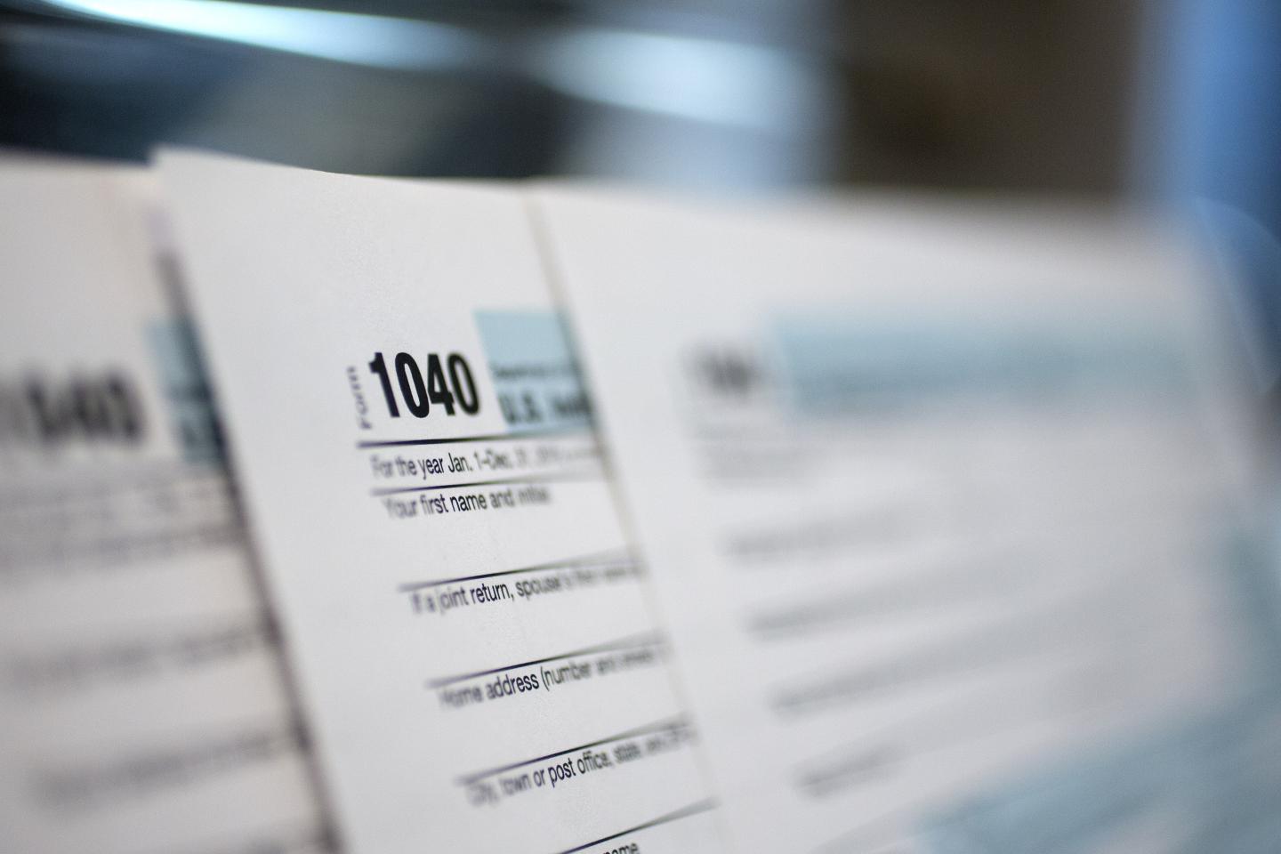 Images Of 1040 Forms As IRS Begins To Accept Tax Returns