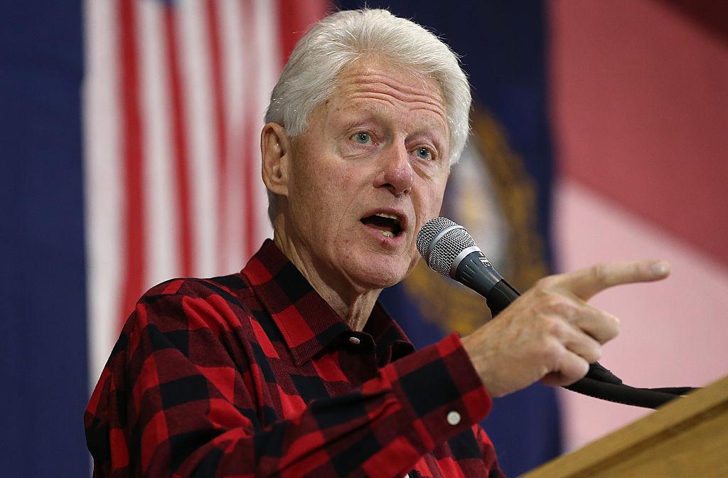 Bill Clinton Holds A Get Out The Vote Rally For Hillary Clinton In NH