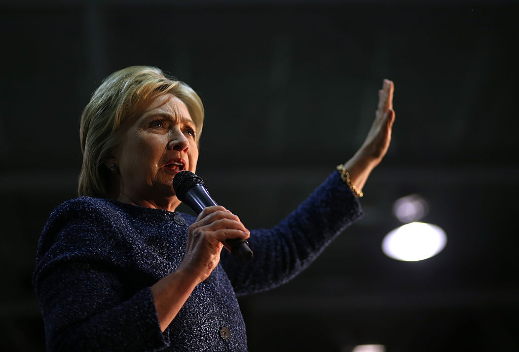 Hillary Clinton Attends Get Out The Vote Rally In Birmingham, Alabama