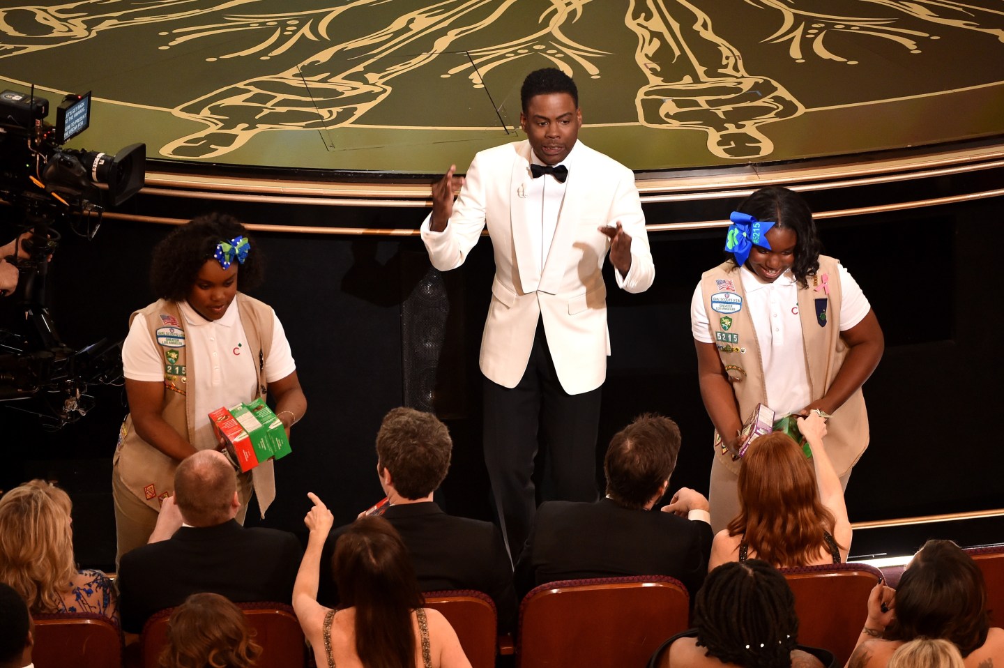 onstage during the 88th Annual Academy Awards at the Dolby Theatre on February 28, 2016 in Hollywood, California.