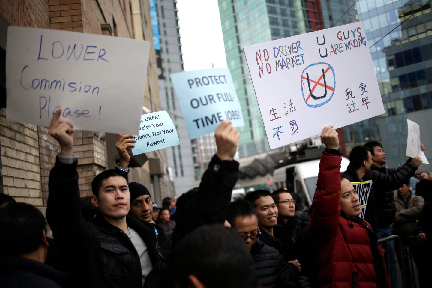 APTOPIX Uber Protest