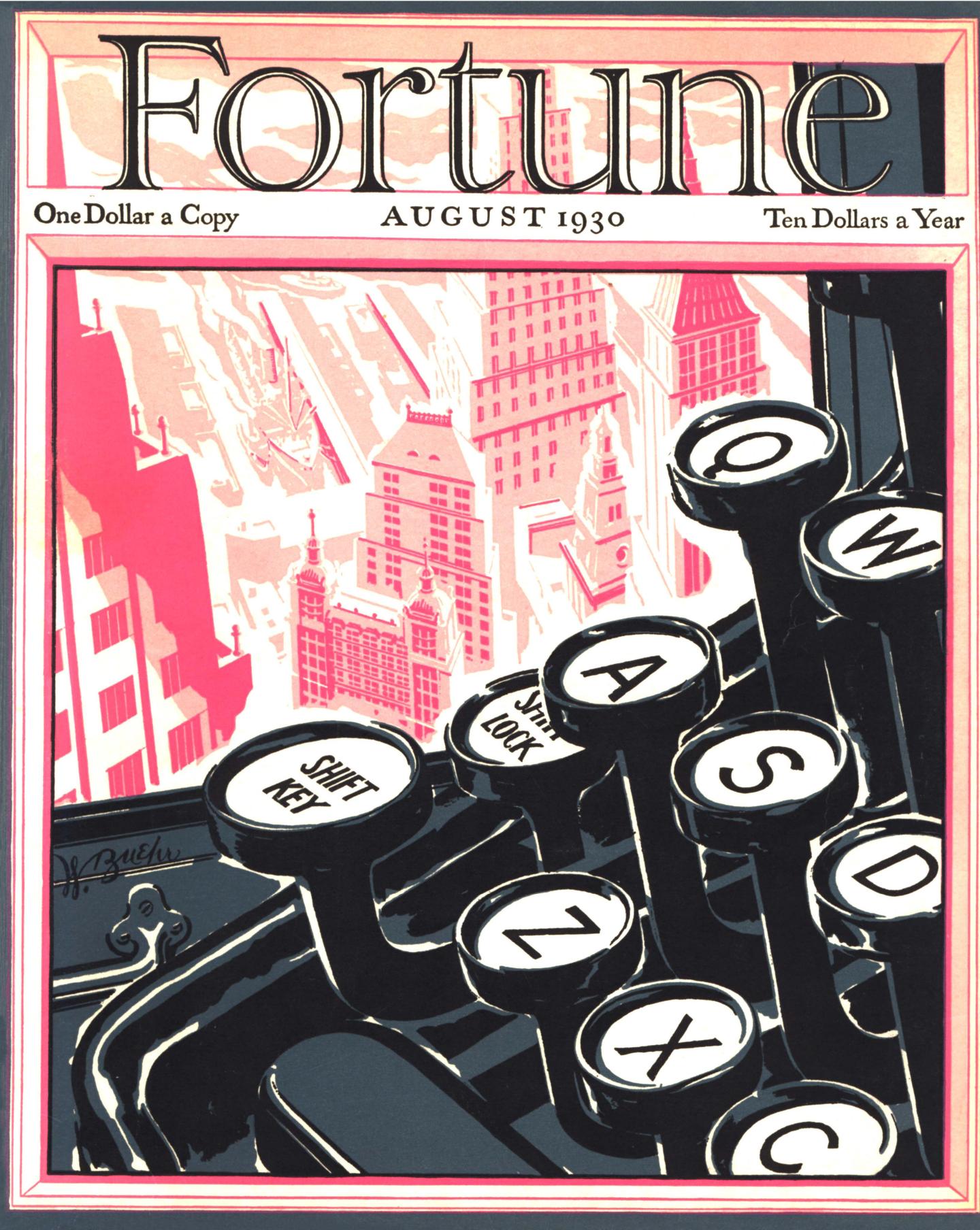 Fortune magazine cover, August 1930