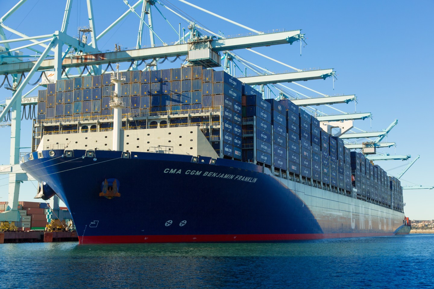 The Port Of Los Angeles Welcomes Largest Container Ship Yet To U.S.