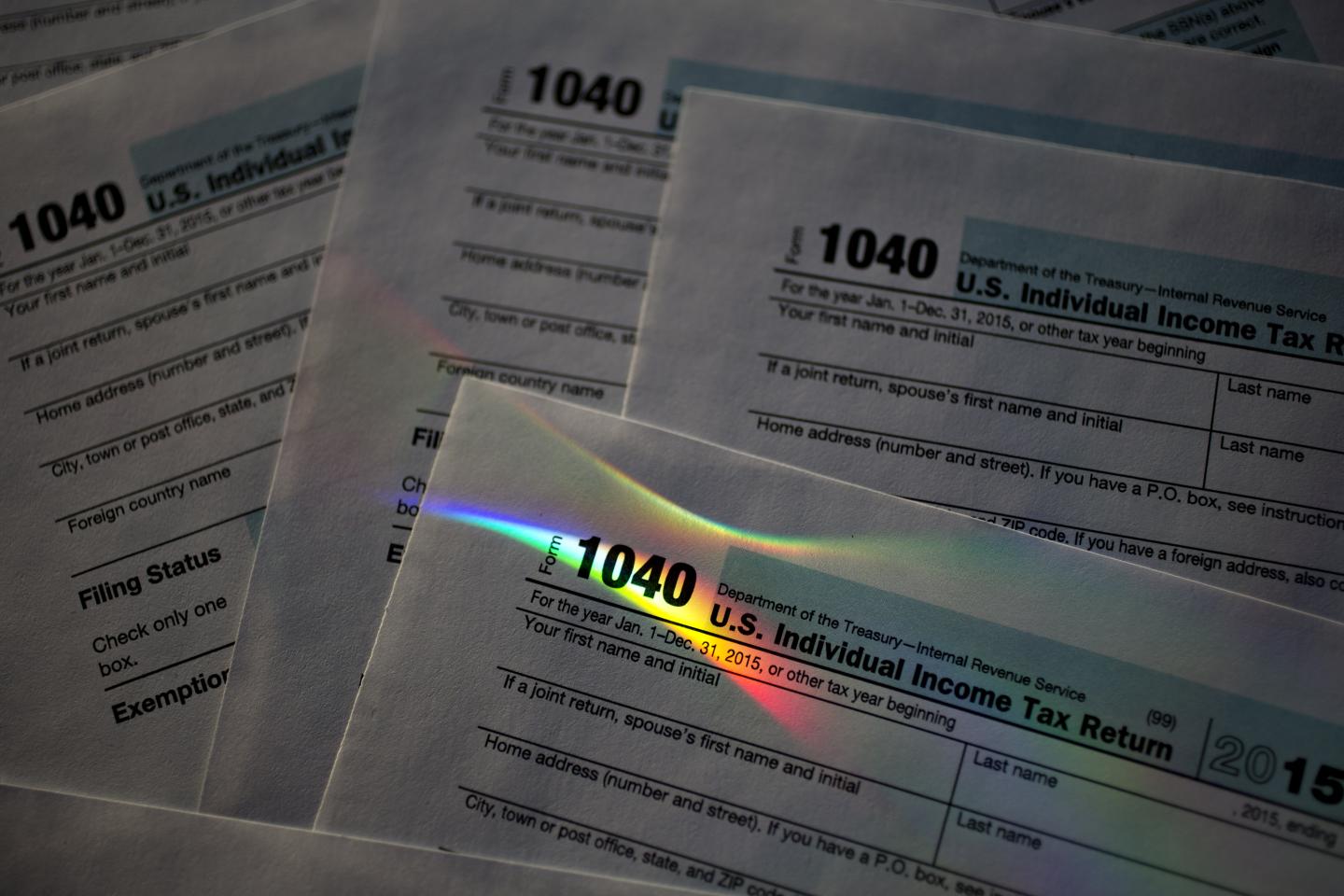 Images Of 1040 Forms As IRS Begins To Accept Tax Returns