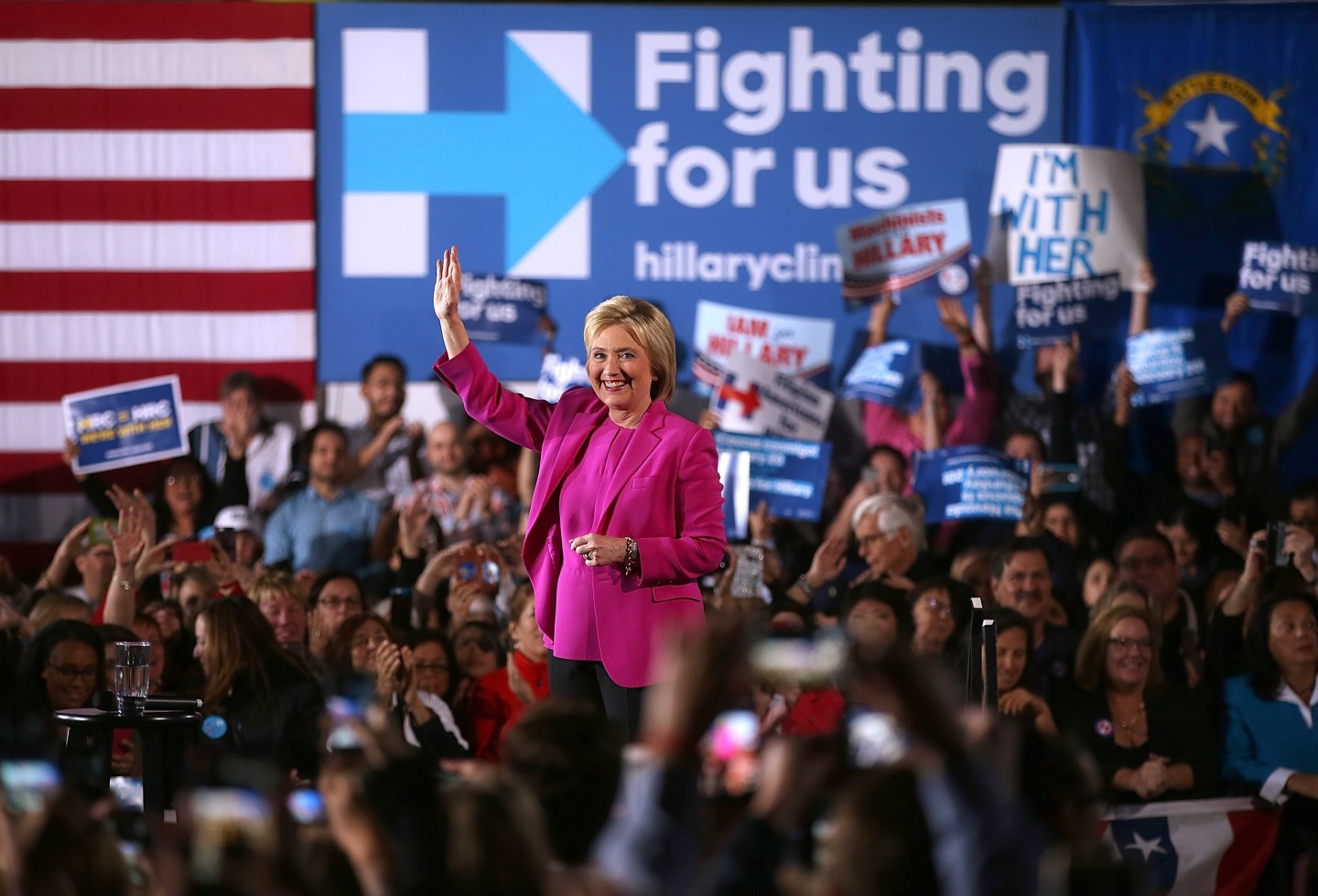 Hillary Clinton Holds A Get Out The Caucus Event In Las Vegas