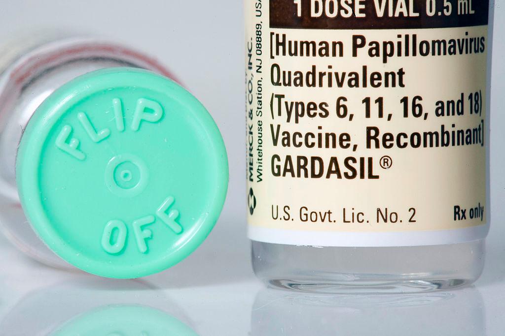 Bottles of Merck &amp; Co.'s cervical cancer vaccine Gardasil ar