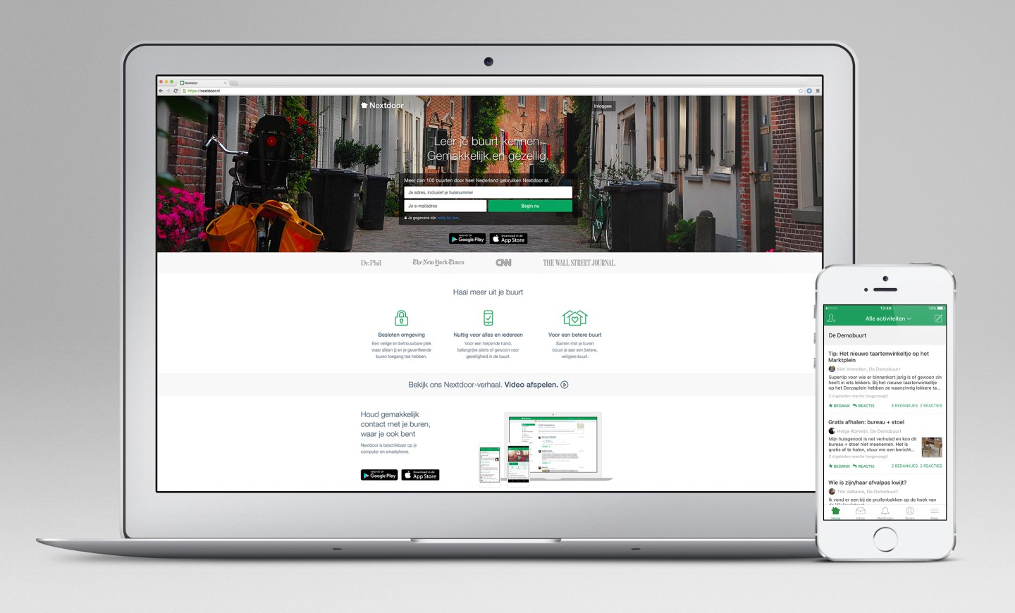 Social networking site Nextdoor launches in the Netherlands.
