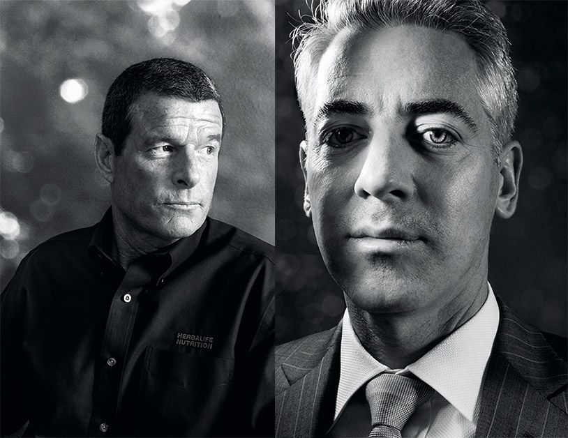 Herbalife CEO Michael Johnson and activist investor Bill Ackman