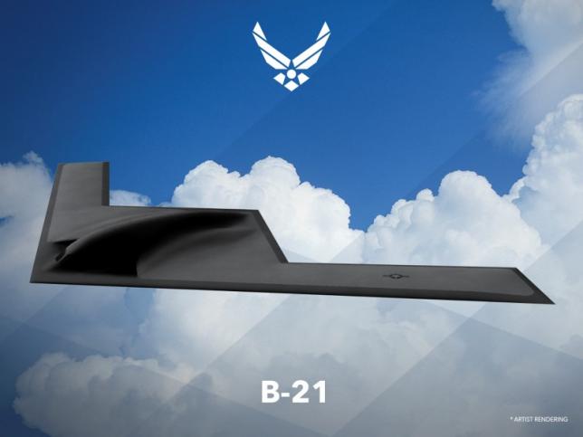 An artist rendering shows the first image of a new Northrop Grumman Corp long-range bomber