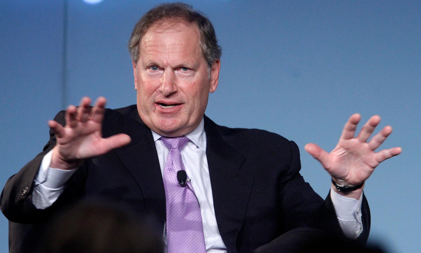 David Cote, chairman and chief executive of Honeywell, speaks during The Economist's Buttonwood Gathering in New York