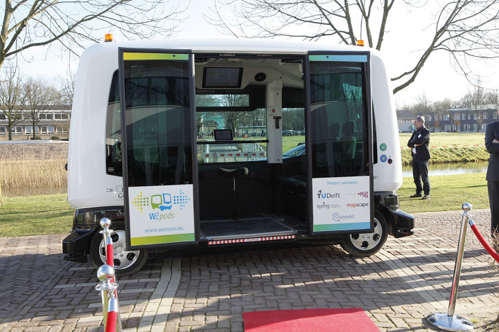 A driverless bus in the Netherlands