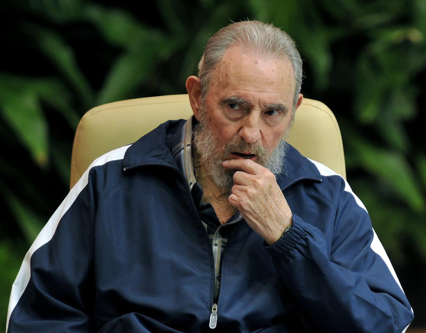 Former Cuban President Fidel Castro atte