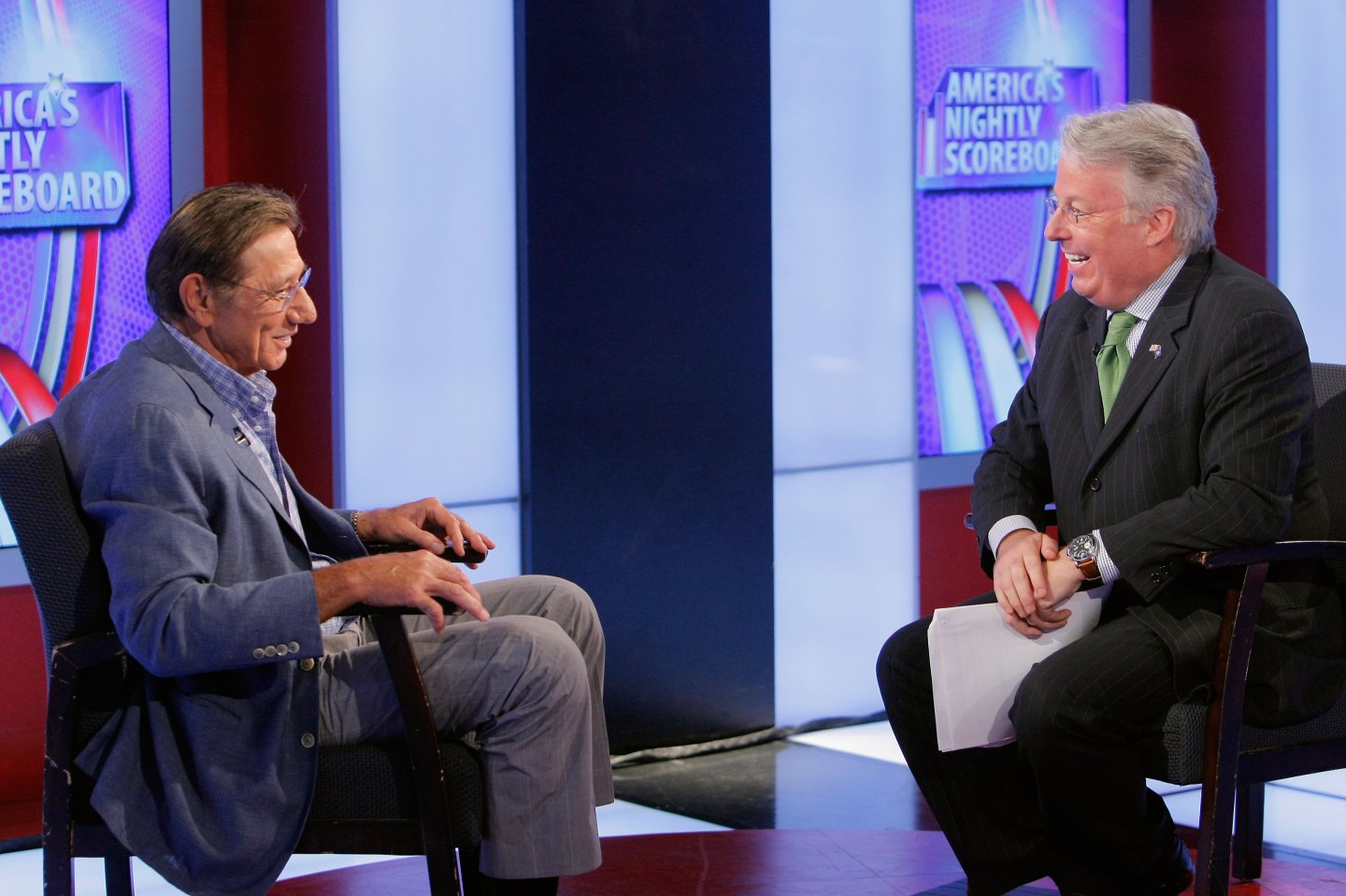 Joe Namath Visits America's Nightly Scoreboard With David Asman On The FOX Business Network