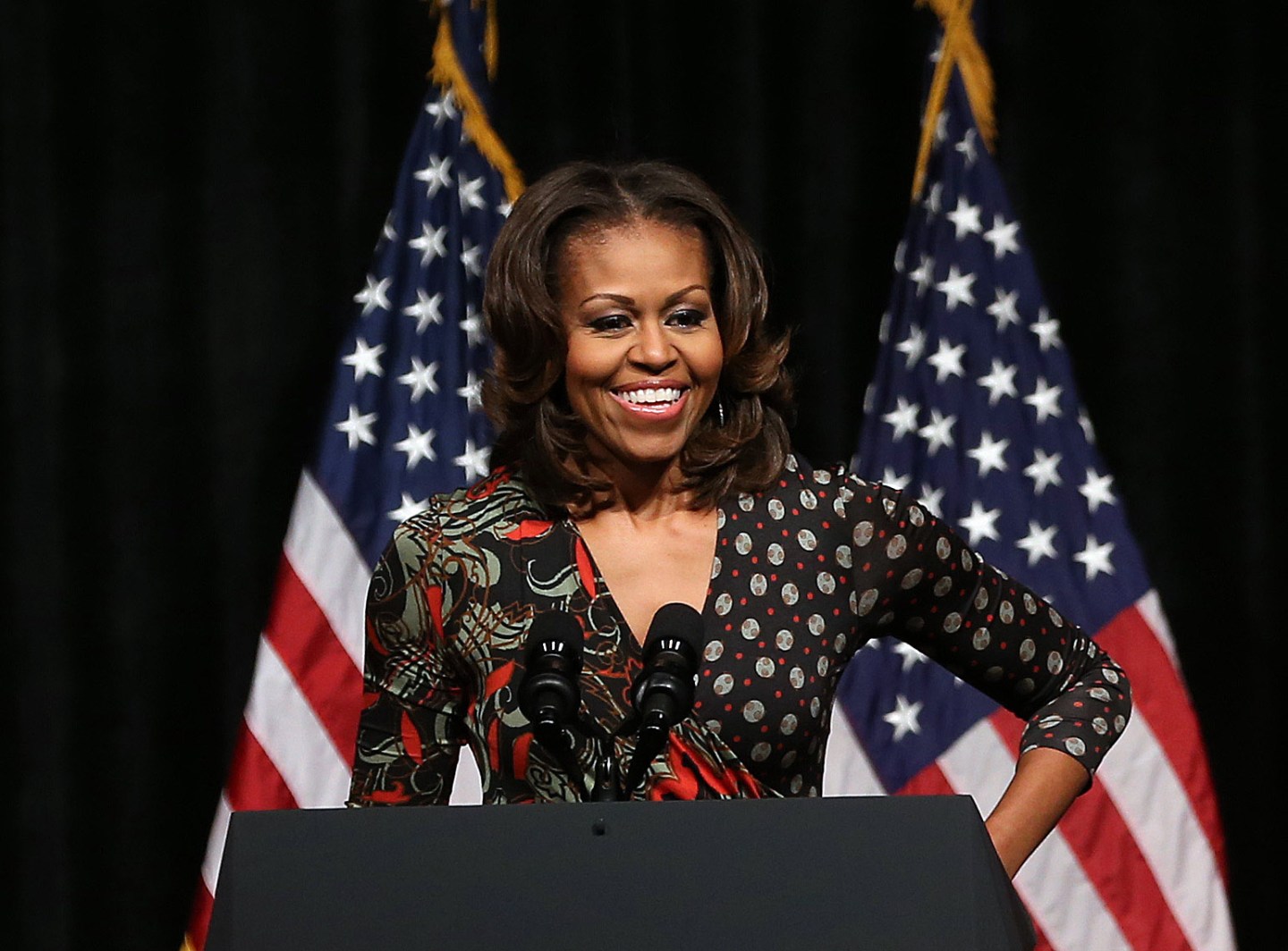 Michelle Obama Visits DC High School To Discuss Importance Of Education
