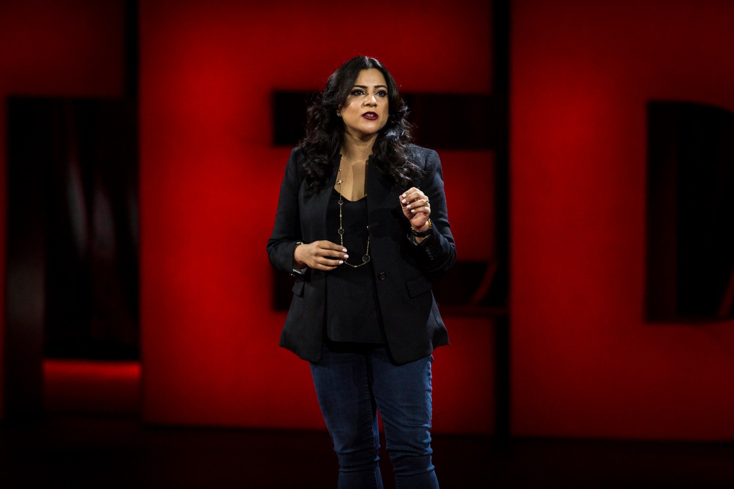 Reshma Saujani speaks at TED2016 - Dream, February 15-19, 2016, Vancouver Convention Center, Vancouver, Canada. Photo: Marla Aufmuth / TED