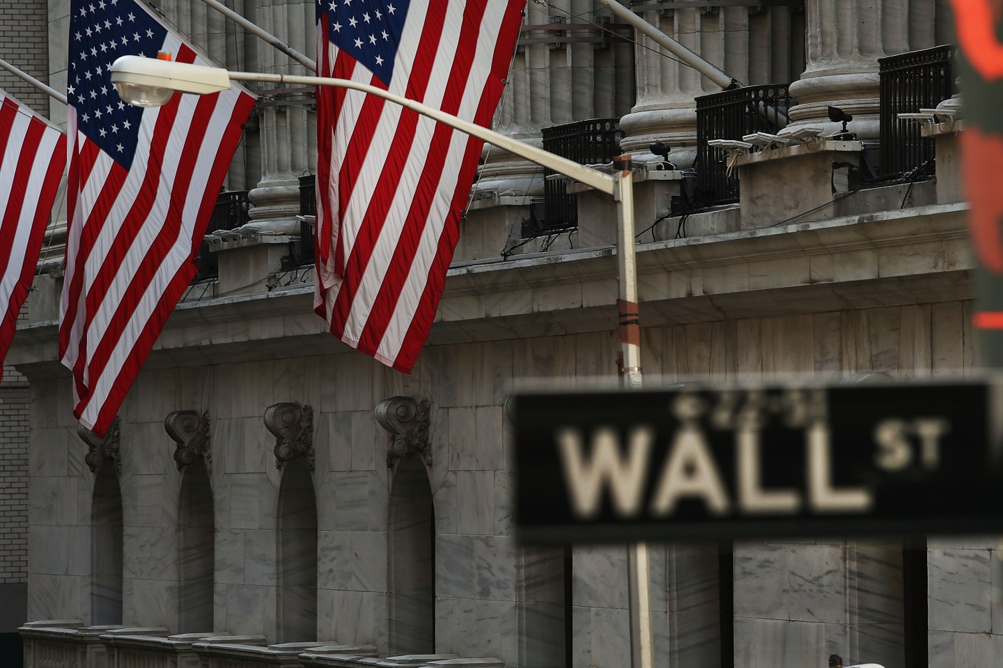 A Wall Street near the New York Stock Exchange.