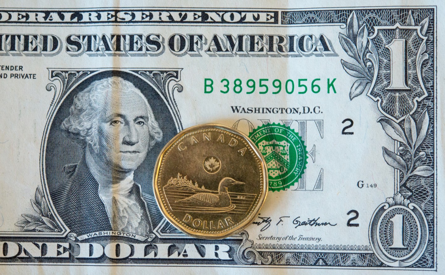 The Canadian dollar or loonie is under pressure amid weak