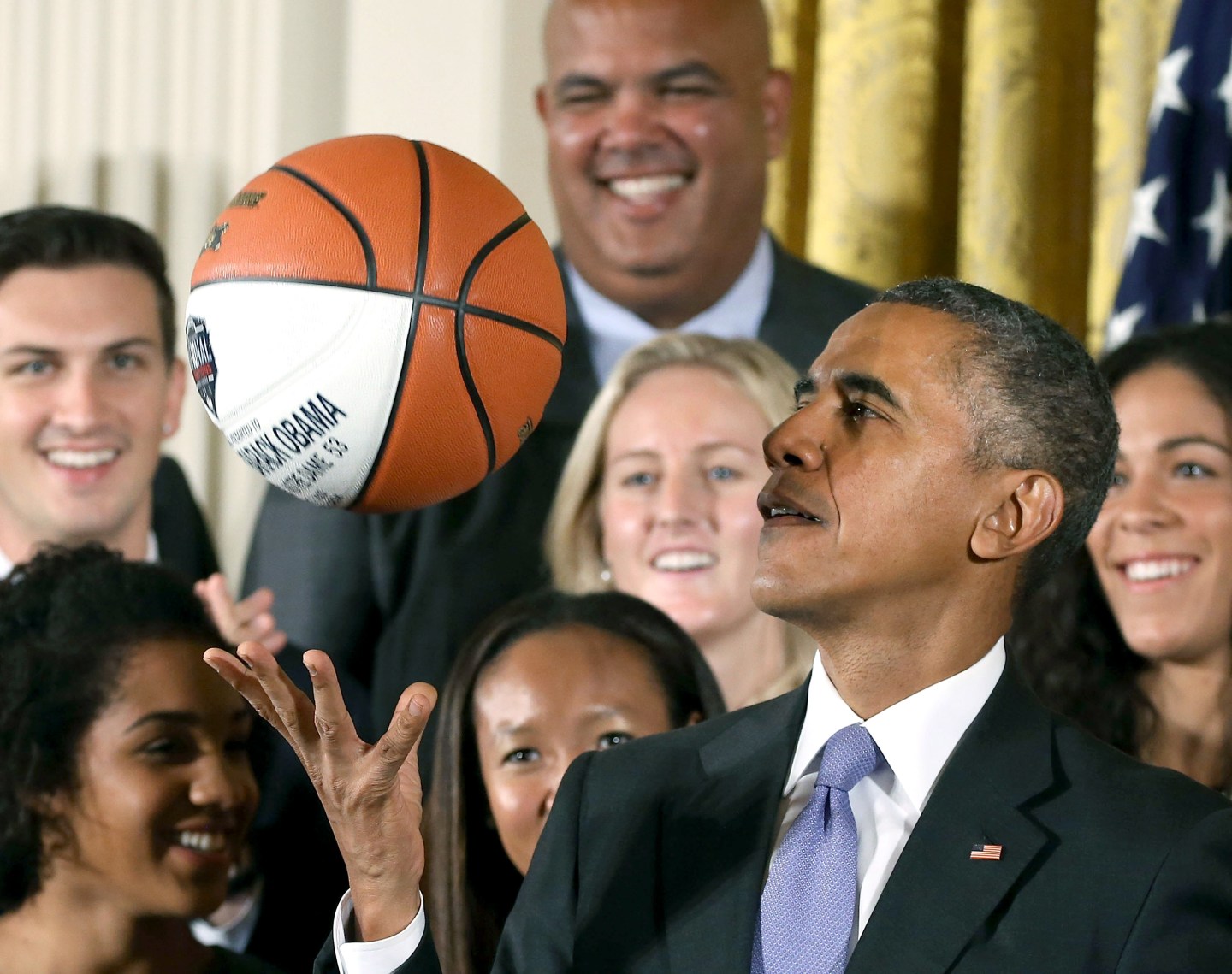 President Obama Hosts NCAA Women's Basketball Champions, The Connecticut Huskies