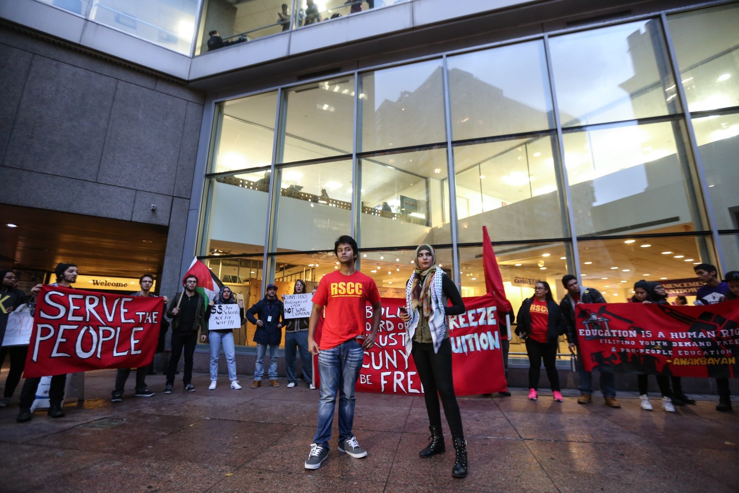 College students march to demand tuition-free education in New York