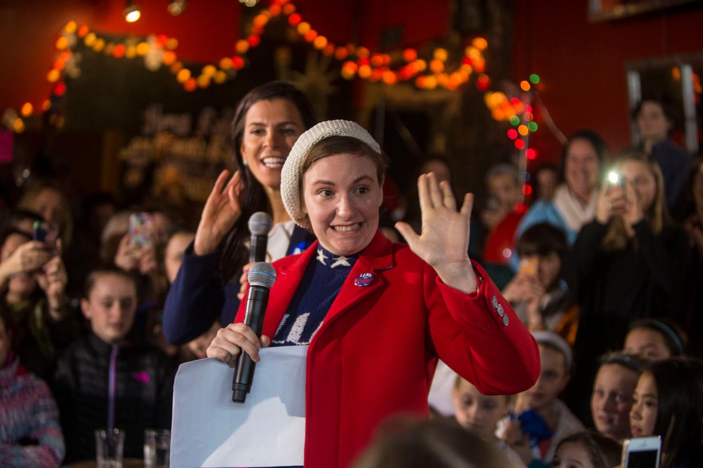 Lena Dunham And Abby Wambach Attend Women For Hillary Events