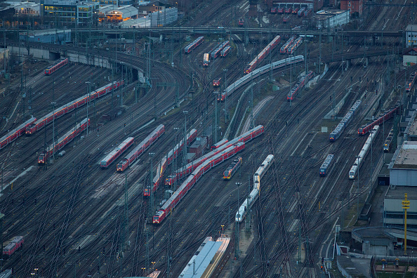 Views Of Frankfurt's Financial District As German Economy Boosted By Domestic Demand
