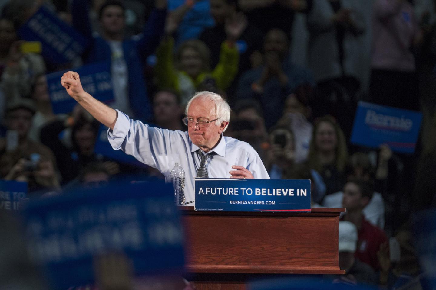 Presidential Candidate Bernie Sanders Holds Campaign Rally Ahead Of Super Tuesday
