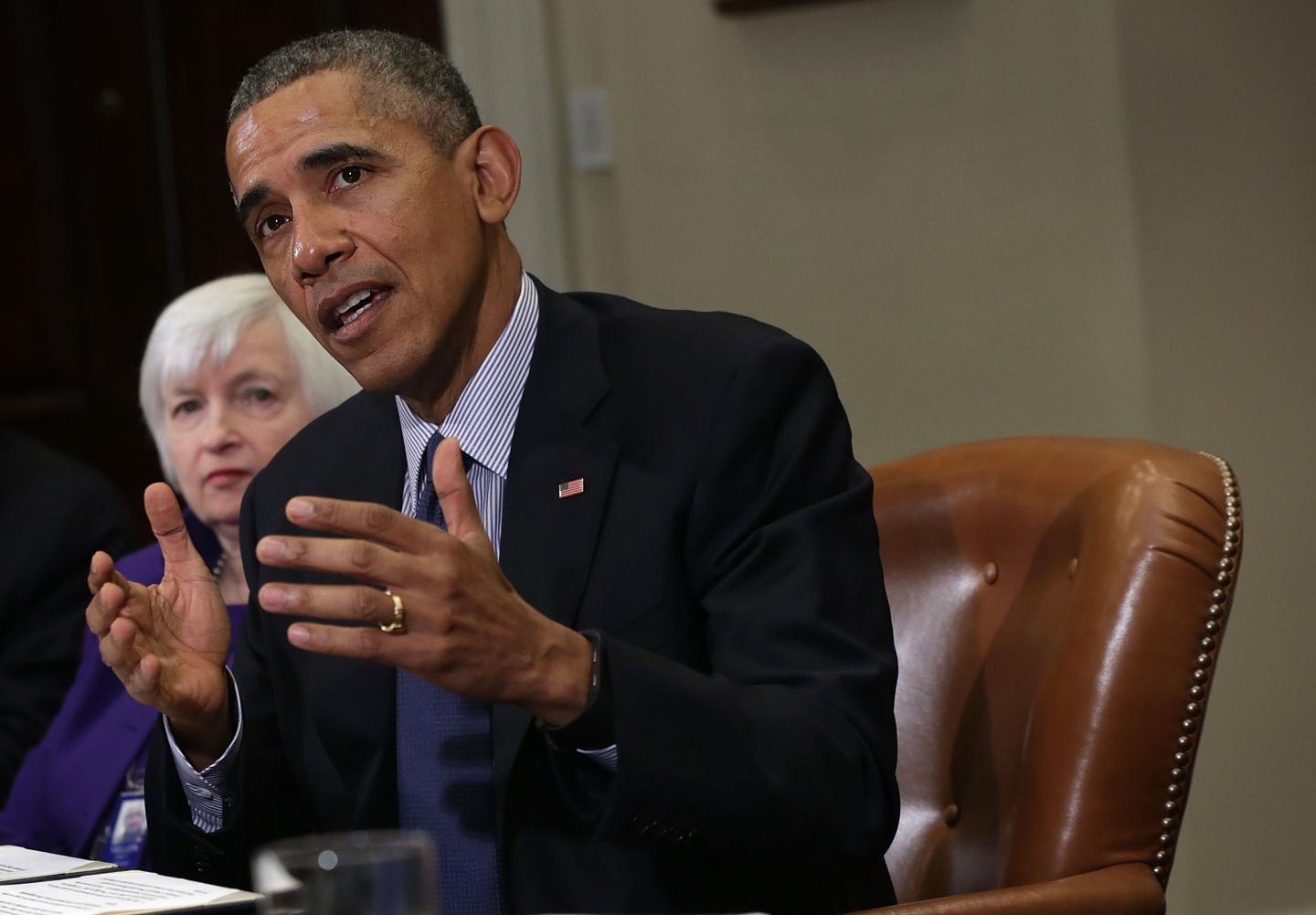 President Obama Meets With Financial Regulators On Wall Street Reform