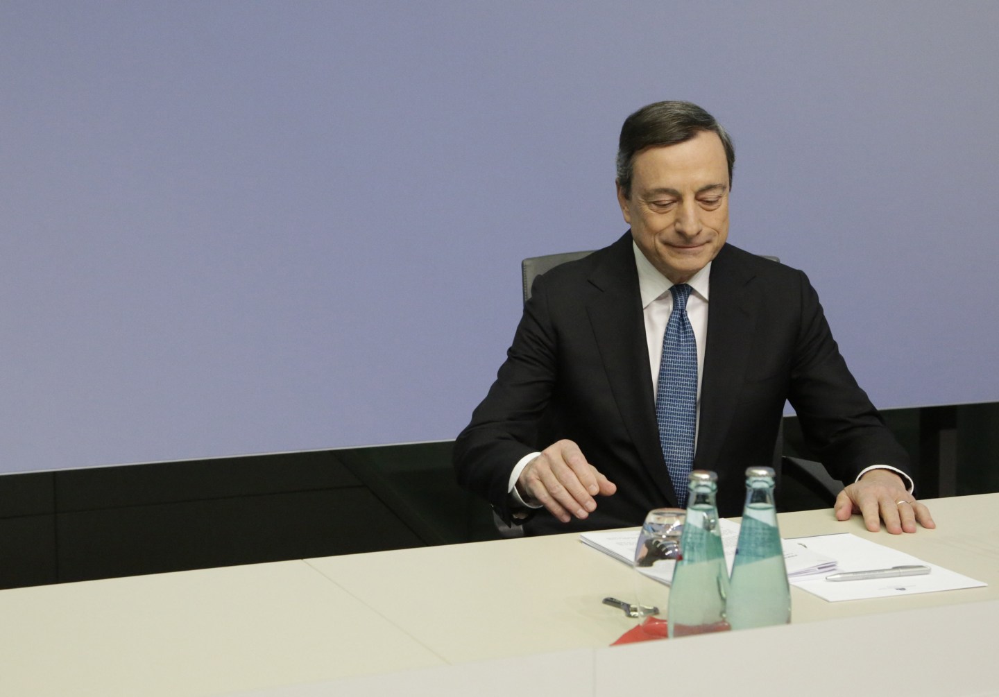 European Central Bank President Mario Draghi Announces Interest Rate Decision