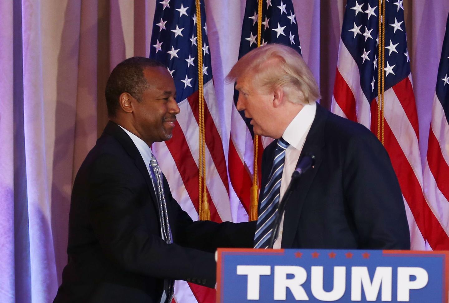 Donald Trump Holds Press Conference To Announce Ben Carson Endorsement