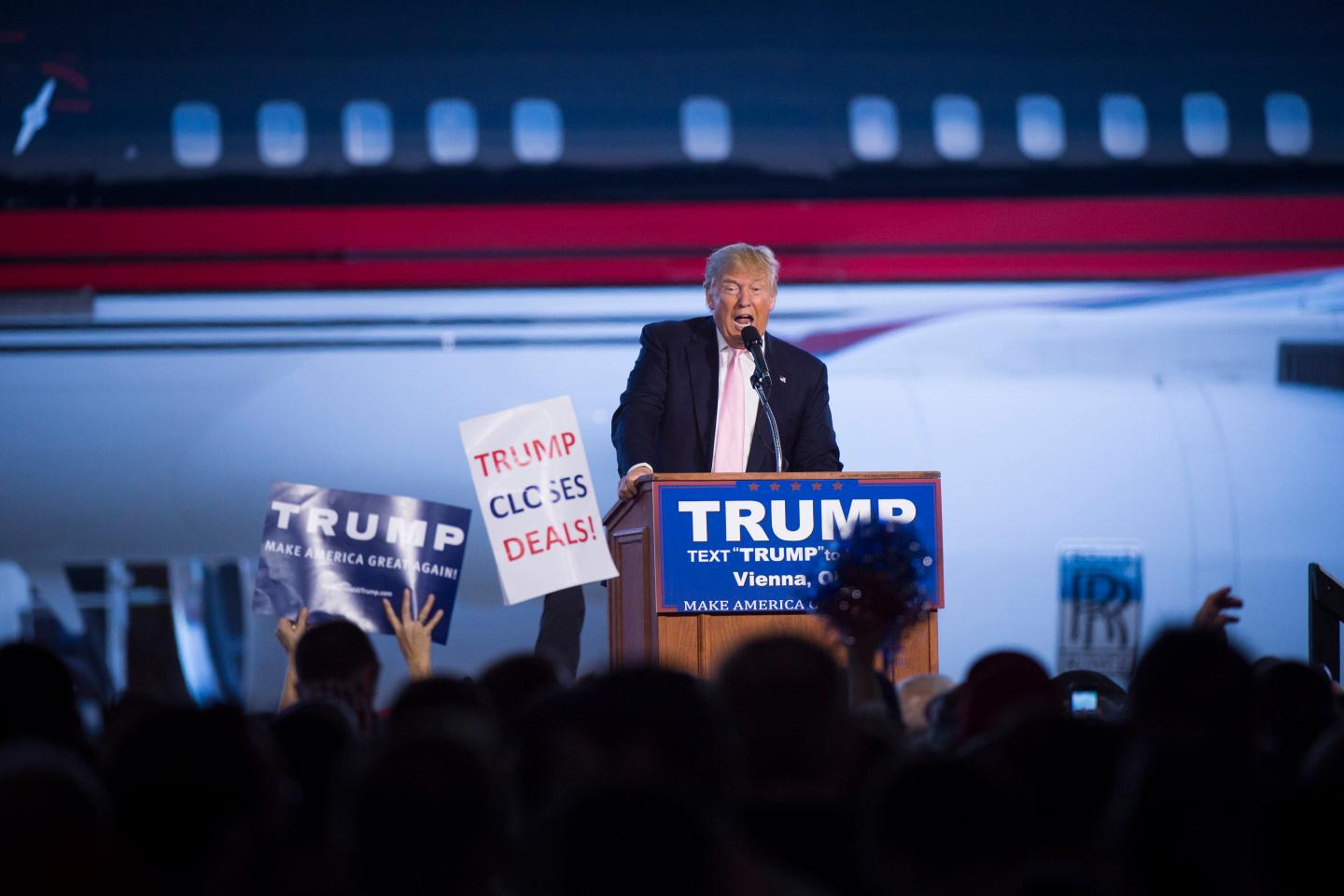Donald Trump in Vienna, Ohio.