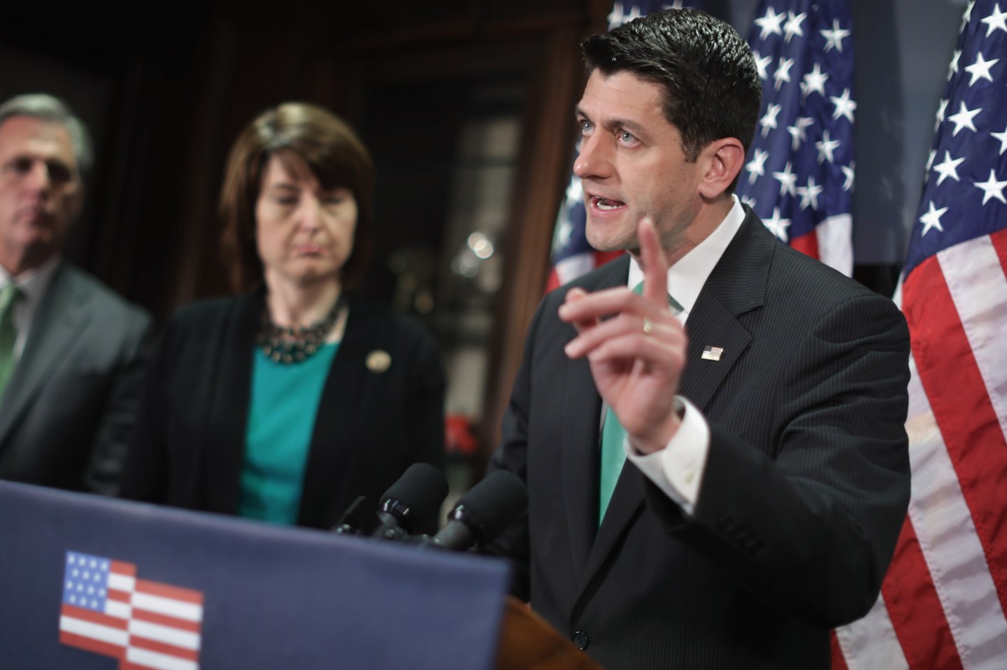 House Republican Leadership Address The Press After Weekly Conference Meeting