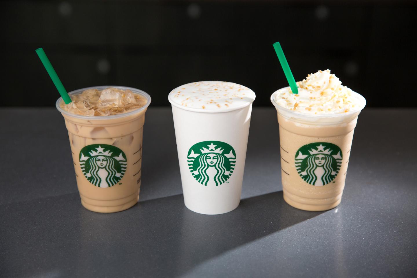Starbucks Caramelized Honey Latte photographed on Thursday, March 17, 2016. (Joshua Trujillo, Starbucks)