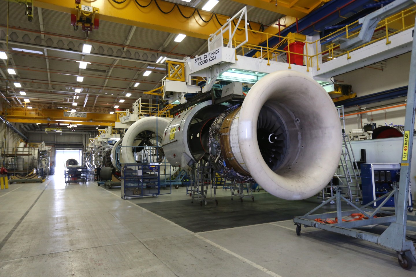 Trent Engines On The Production Assembly Line At The Rolls-Royce Holdings Plc Factory