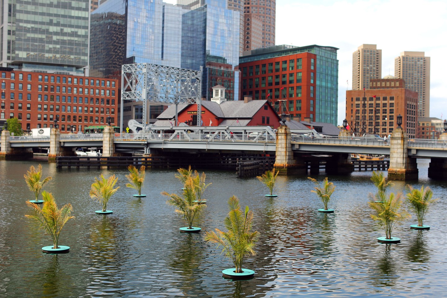 Floating Palms On Fort Point Channel