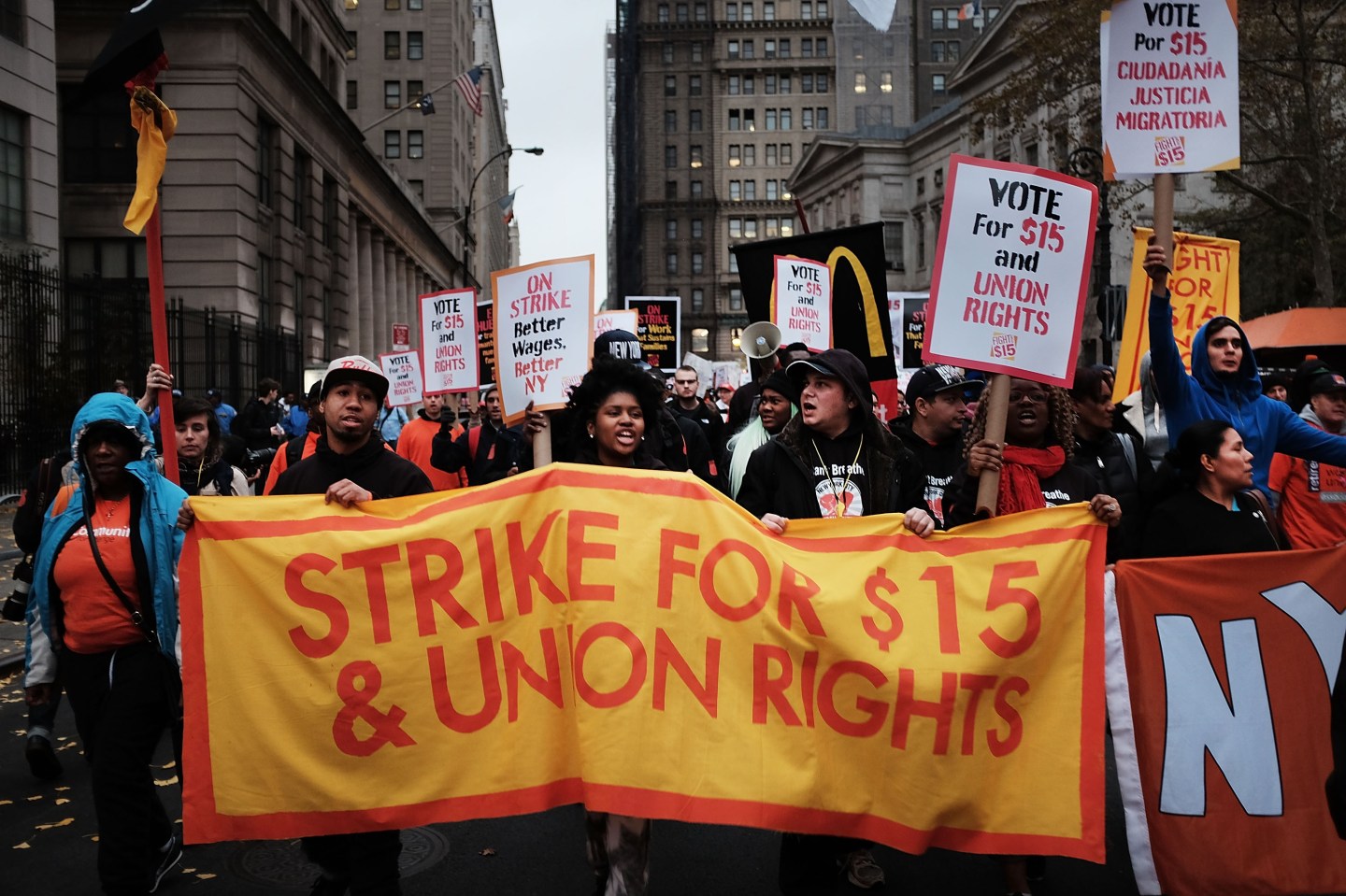 Protestors Rally Across US On National Day Of Action For $15 Minimum Wage