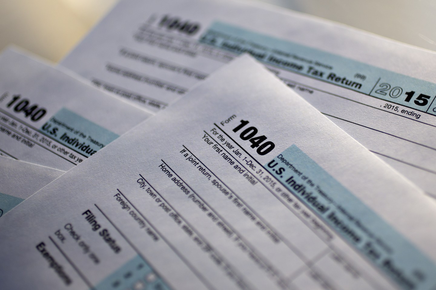 Images Of 1040 Forms As IRS Begins To Accept Tax Returns