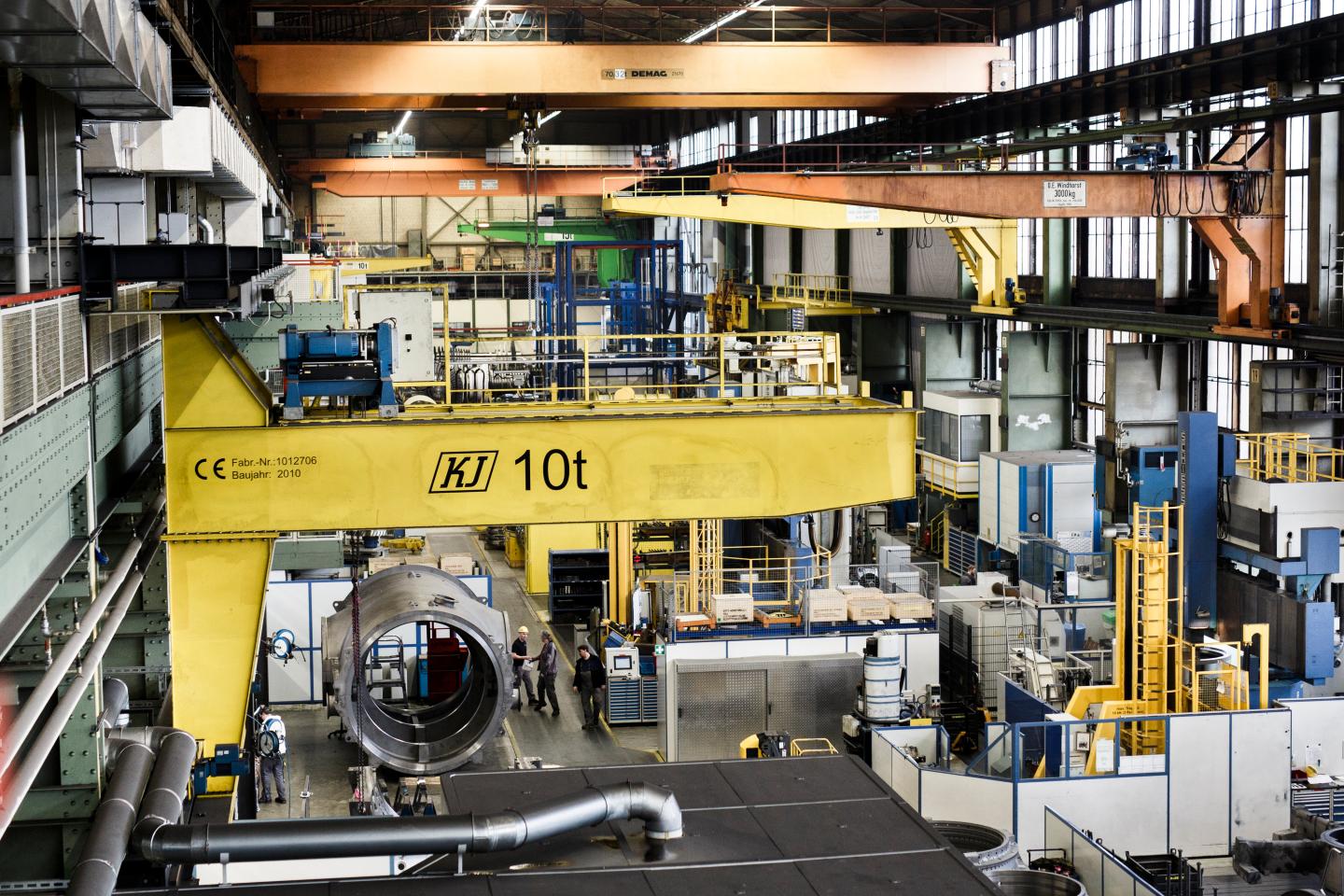 Sigmar Gabriel Visits Siemens Gas Turbine Factory