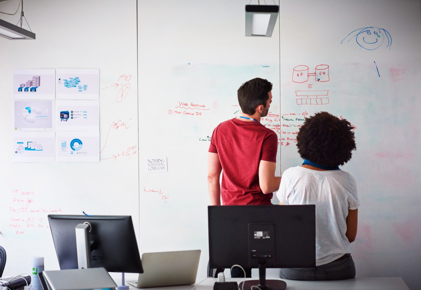 Tech Coworkers Brainstorming