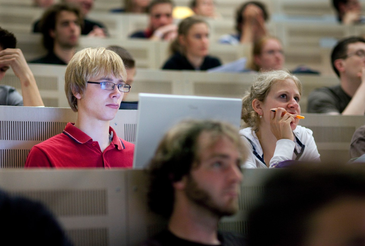 Students From A Technical University Sitting In A Lecture Hall