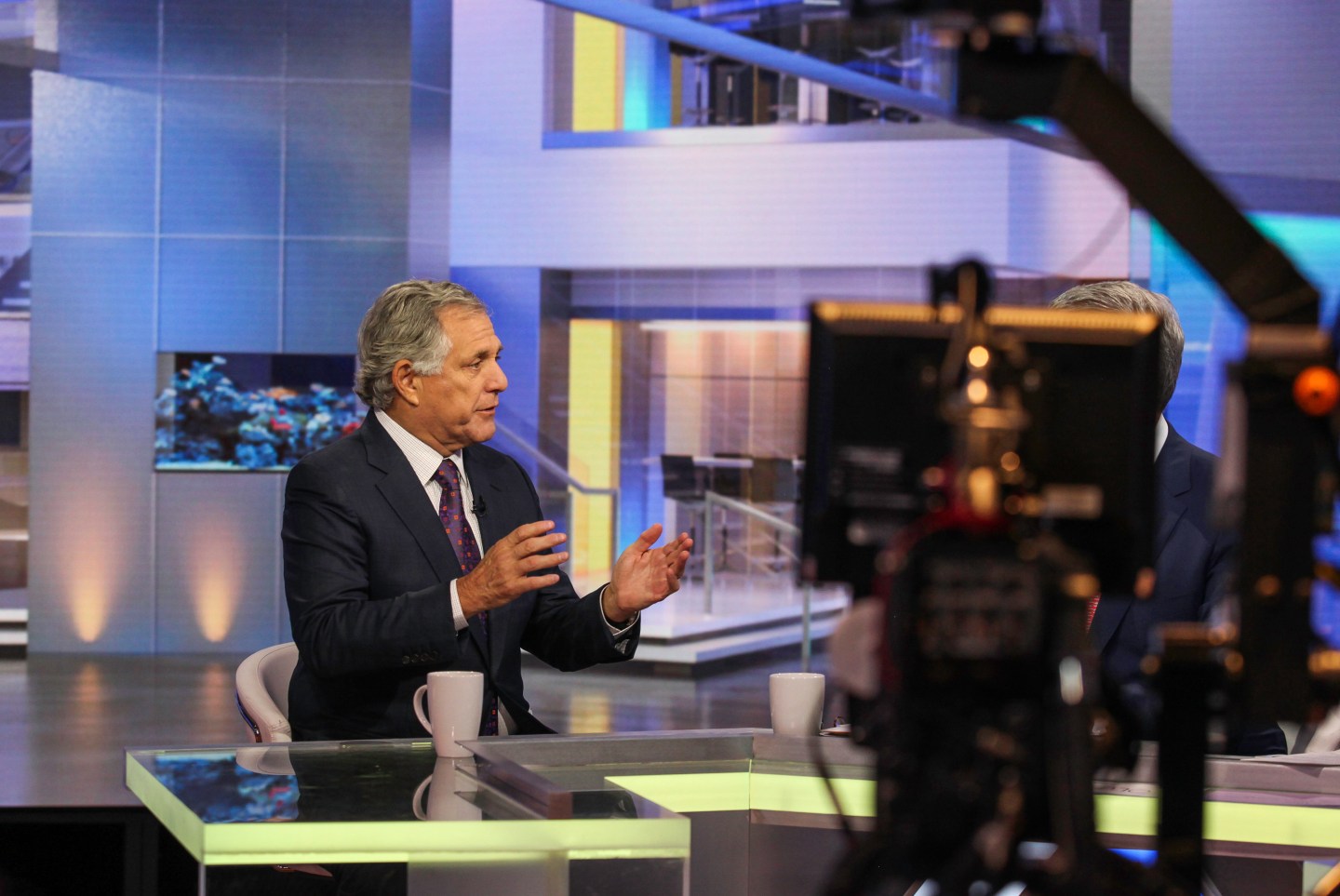 Leslie Roy Moonves, President and Chief Executive Officer of CBS Corporation, speaks during a Bloomberg television interview in New York, U.S., on Wednesday, October. 14, 2015