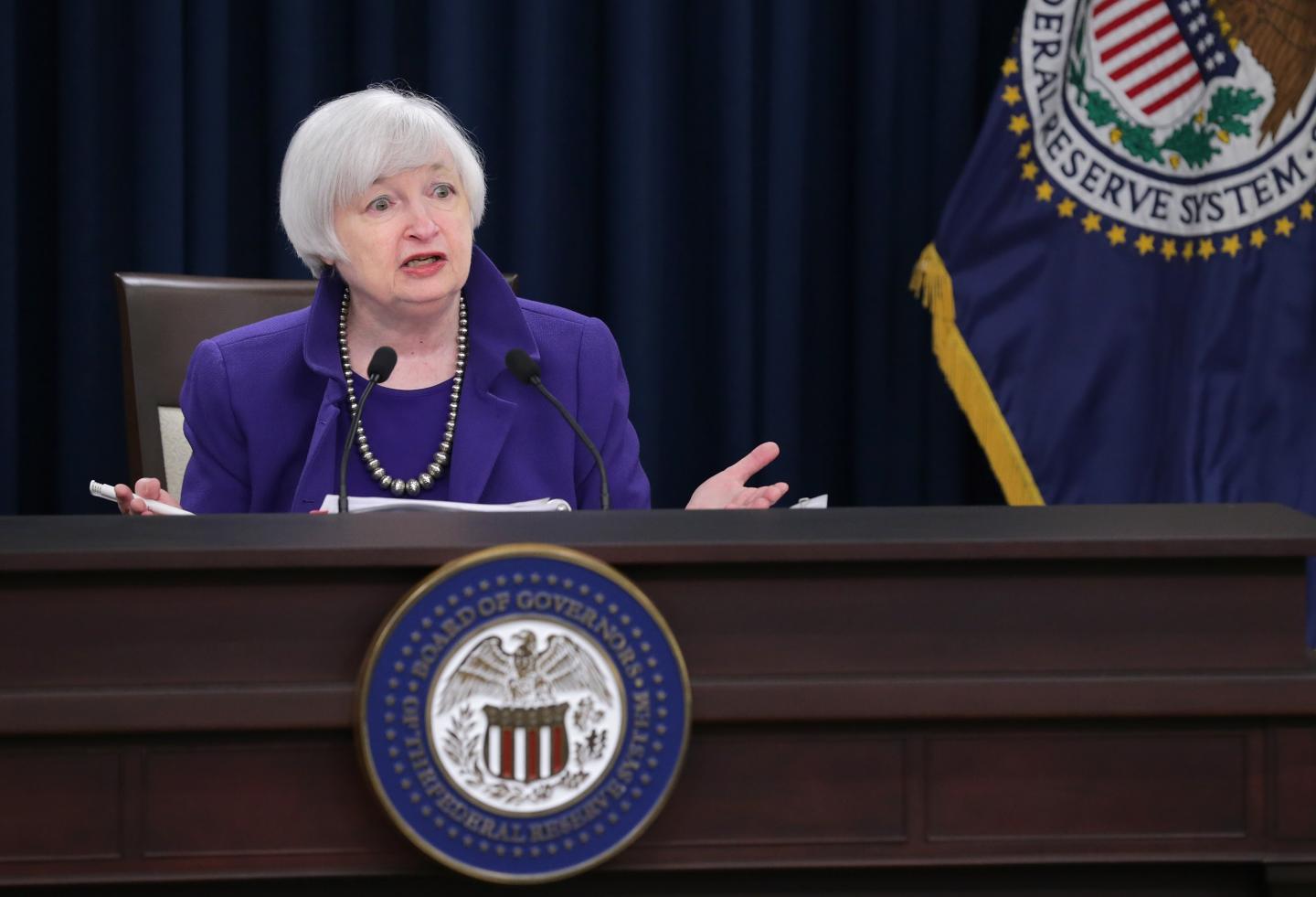 Janet Yellen Holds Press Conf. After Federal Reserve Meeting On Interest Rates