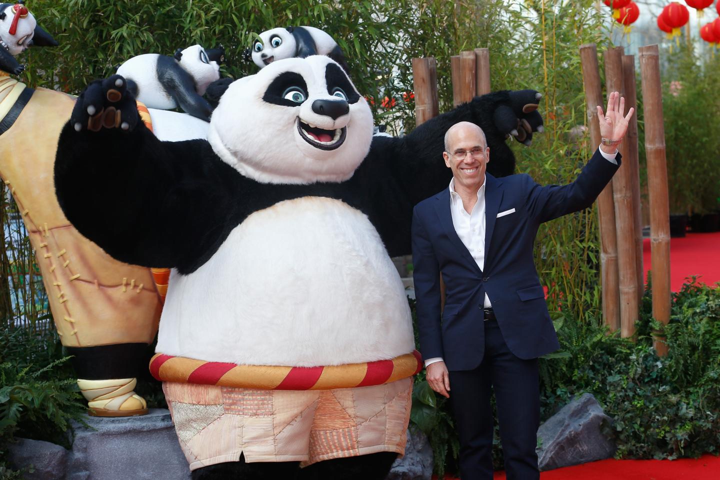 .....arrives for the european premiere of 'Kung Fu Panda 3' at Odeon Leicester Square on March 6, 2016 in London, England.