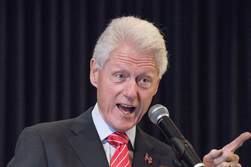 Bill Clinton campaigns for Hillary in New York City. In
