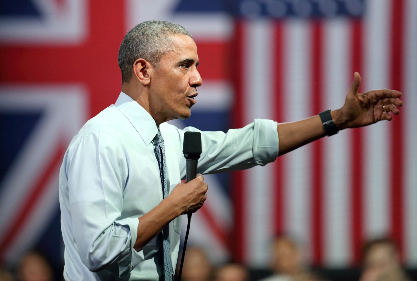 President Obama Attends Town Hall Event In Central London