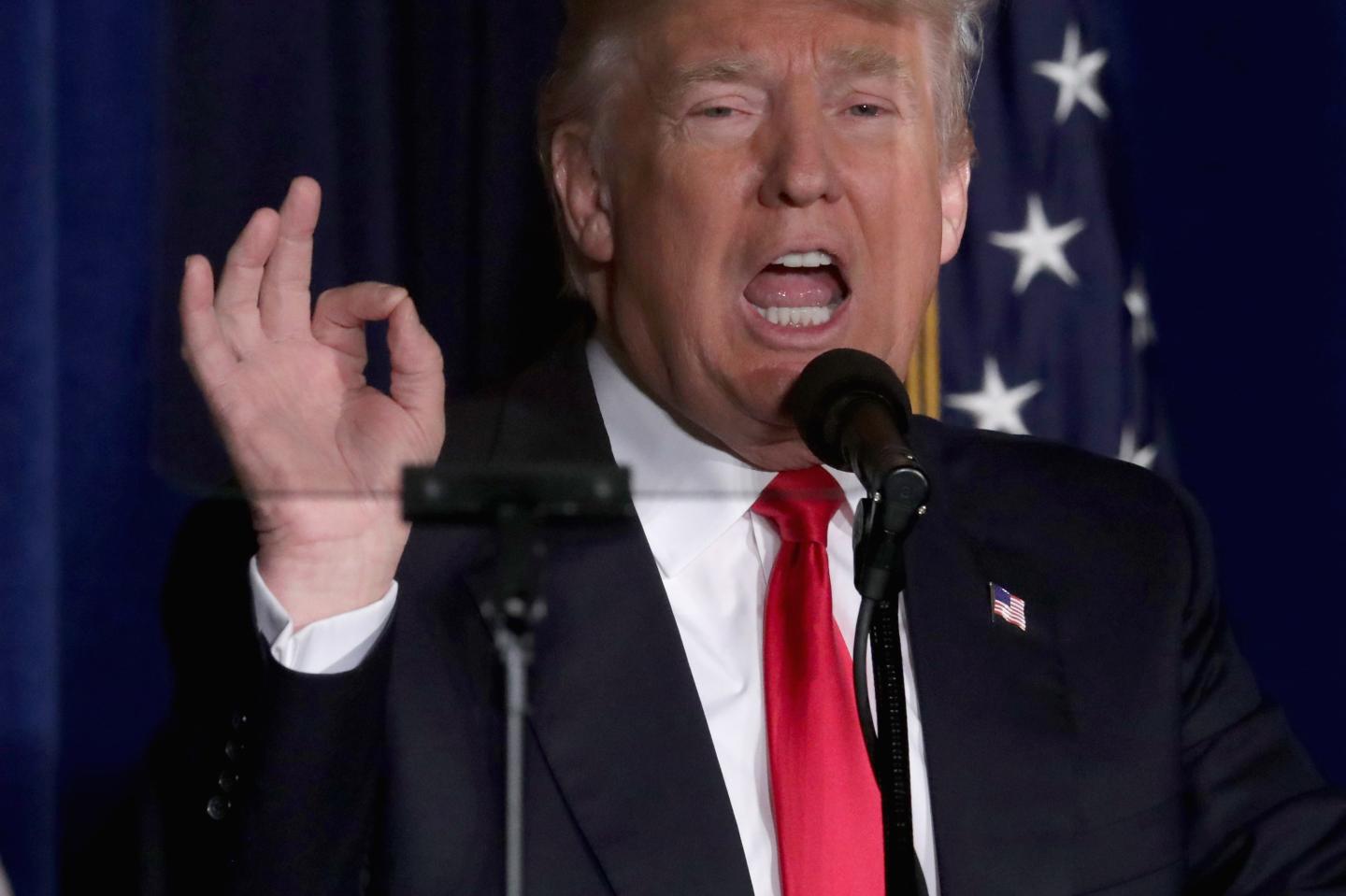 GOP Republican Presidential Candidate Donald Trump Gives Foreign Policy Address In DC