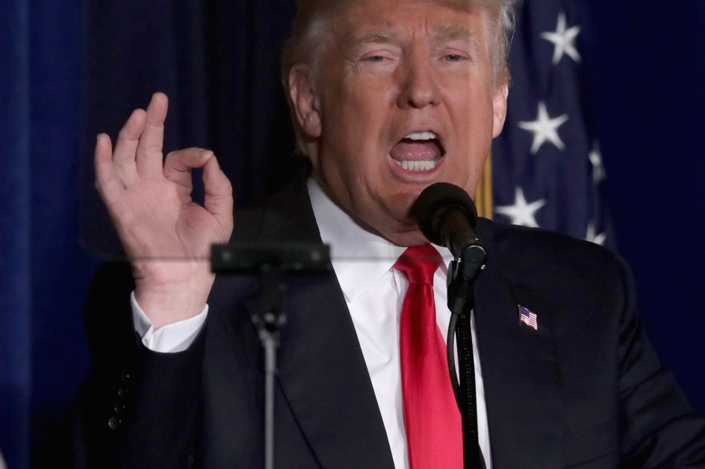 GOP Republican Presidential Candidate Donald Trump Gives Foreign Policy Address In DC