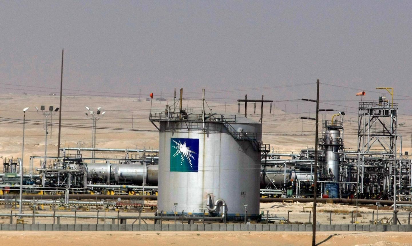A general view shows the Saudi Aramco oi