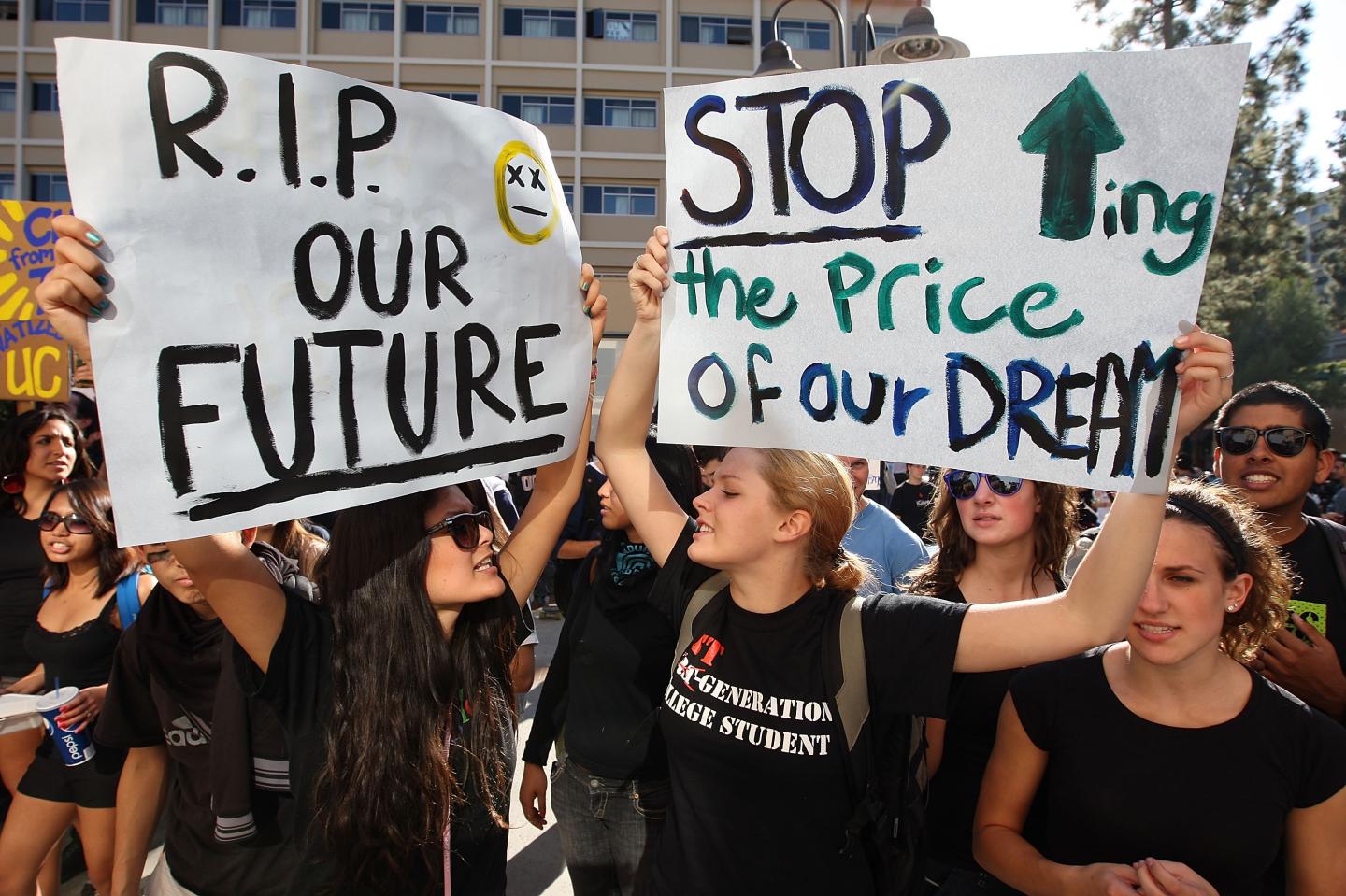 University Of California Students Protest 32 Percent Fee Hike