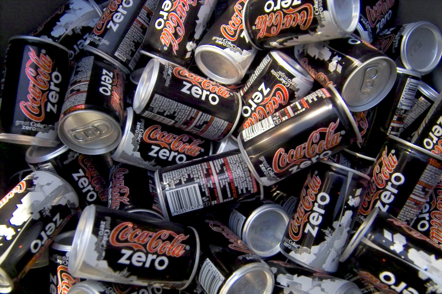 Cans of Coca-Cola's new 'Zero' product are seen in a cooler